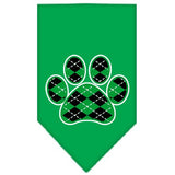 Argyle Paw Green Screen Print Bandana