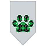 Argyle Paw Green Screen Print Bandana