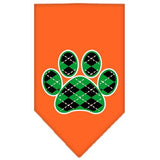 Argyle Paw Green Screen Print Bandana