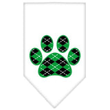 Argyle Paw Green Screen Print Bandana