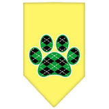 Argyle Paw Green Screen Print Bandana