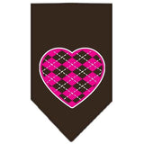 Argyle Paw Pink Screen Print Bandana