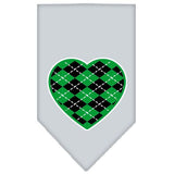 Argyle Heart Green Screen Print Bandana