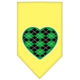 Argyle Heart Green Screen Print Bandana