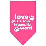 Love Is A Four Leg Word Screen Print Bandana