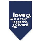 Love Is A Four Leg Word Screen Print Bandana