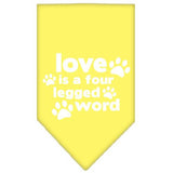 Love Is A Four Leg Word Screen Print Bandana