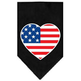 American Flag Heart Screen Print Bandana