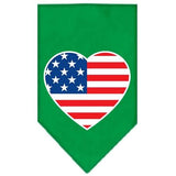 American Flag Heart Screen Print Bandana