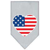 American Flag Heart Screen Print Bandana