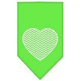 Chevron Heart Screen Print Bandana