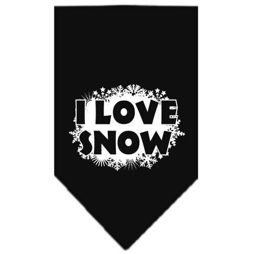 I Love Snow Screen Print Bandana