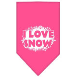 I Love Snow Screen Print Bandana