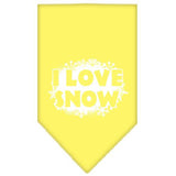 I Love Snow Screen Print Bandana