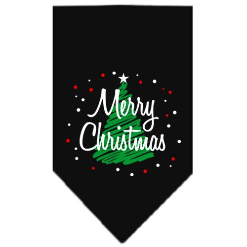 Scribble Merry Christmas Screen Print Bandana