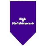 High Maintenance Screen Print Bandana