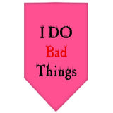 I Do Bad Things Screen Print Bandana