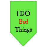 I Do Bad Things Screen Print Bandana