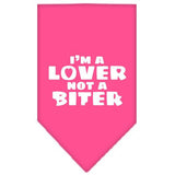 I'm A Lover Not A Biter Screen Print Bandana