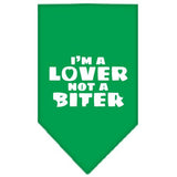 I'm A Lover Not A Biter Screen Print Bandana