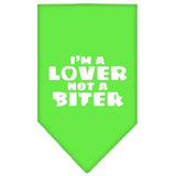 I'm A Lover Not A Biter Screen Print Bandana