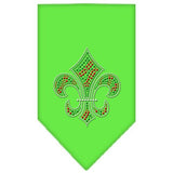 Christmas Fleur De Lis Rhinestone Bandana