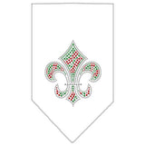 Christmas Fleur De Lis Rhinestone Bandana