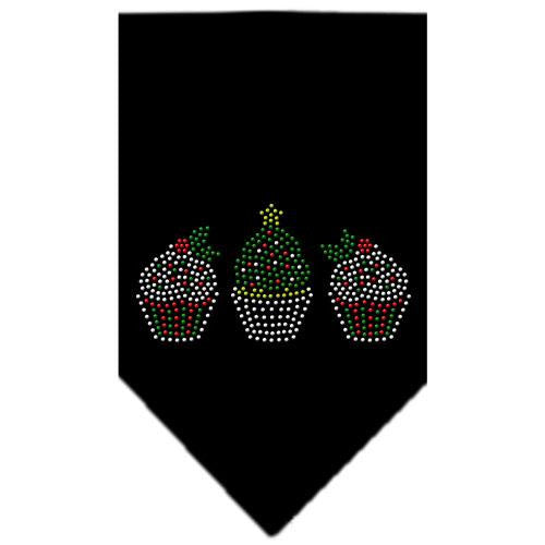 Christmas Cupcakes Rhinestone Bandana