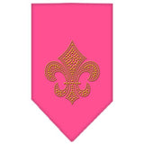 Fleur De Lis Gold Rhinestone Bandana