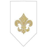 Fleur De Lis Gold Rhinestone Bandana