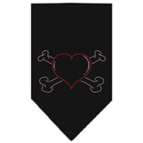 Heart Crossbone Rhinestone Bandana