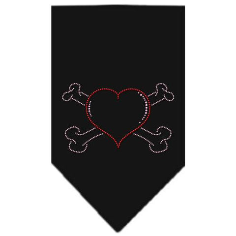 Heart Crossbone Rhinestone Bandana