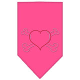 Heart Crossbone Rhinestone Bandana