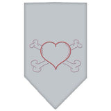 Heart Crossbone Rhinestone Bandana