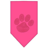 Paw Red Rhinestone Bandana