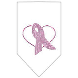 Pink Ribbon Rhinestone Bandana