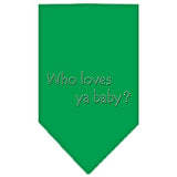 Who Loves Ya Baby Rhinestone Bandana