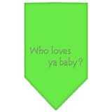 Who Loves Ya Baby Rhinestone Bandana