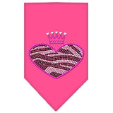 Zebra Heart Rhinestone Bandana