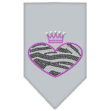 Zebra Heart Rhinestone Bandana