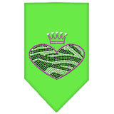 Zebra Heart Rhinestone Bandana