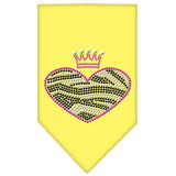 Zebra Heart Rhinestone Bandana