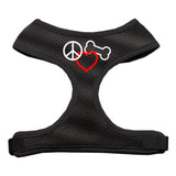 Peace, Love, Bone Design Soft Mesh Harnesses