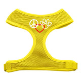 Peace, Love, Paw Design Soft Mesh Harnesses