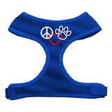 Peace, Love, Paw Design Soft Mesh Harnesses