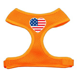 Heart Flag Usa Screen Print Soft Mesh Harness