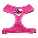 Heart Flag Usa Screen Print Soft Mesh Harness