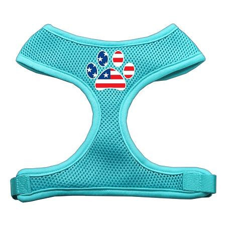 Paw Flag Usa Screen Print Soft Mesh Harness