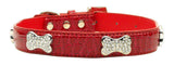 Faux Croc Crystal Bone Collars