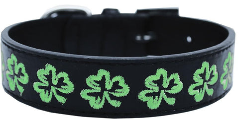 Embroidered Dog Collar Shamrock